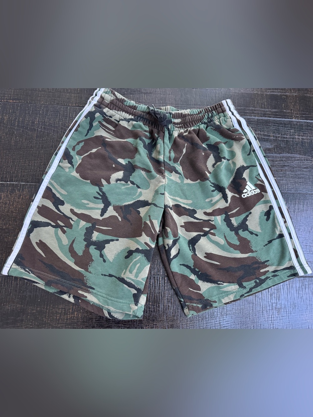 Adidas Camo Athletic Shorts-Men's size Large